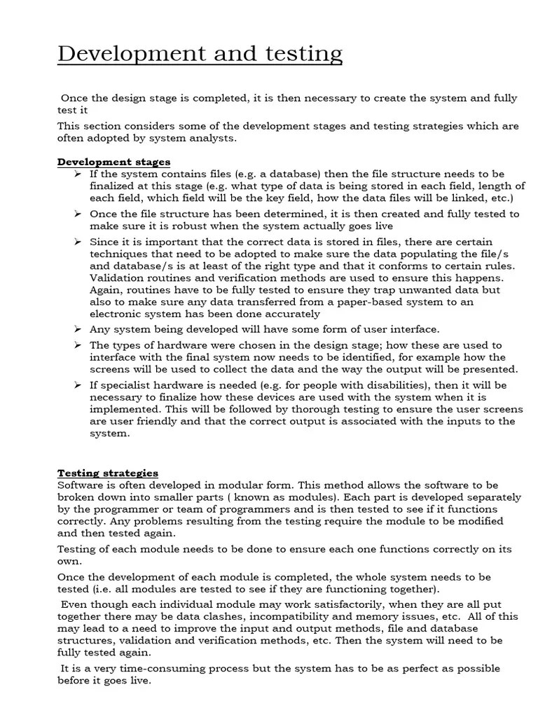 System Life Cycle Ict PDF Computer File Databases