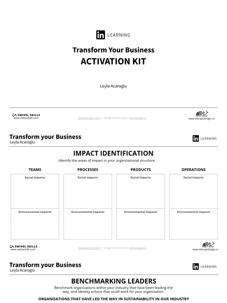 Transform Your Business Activation Kit PDF Sustainable Development