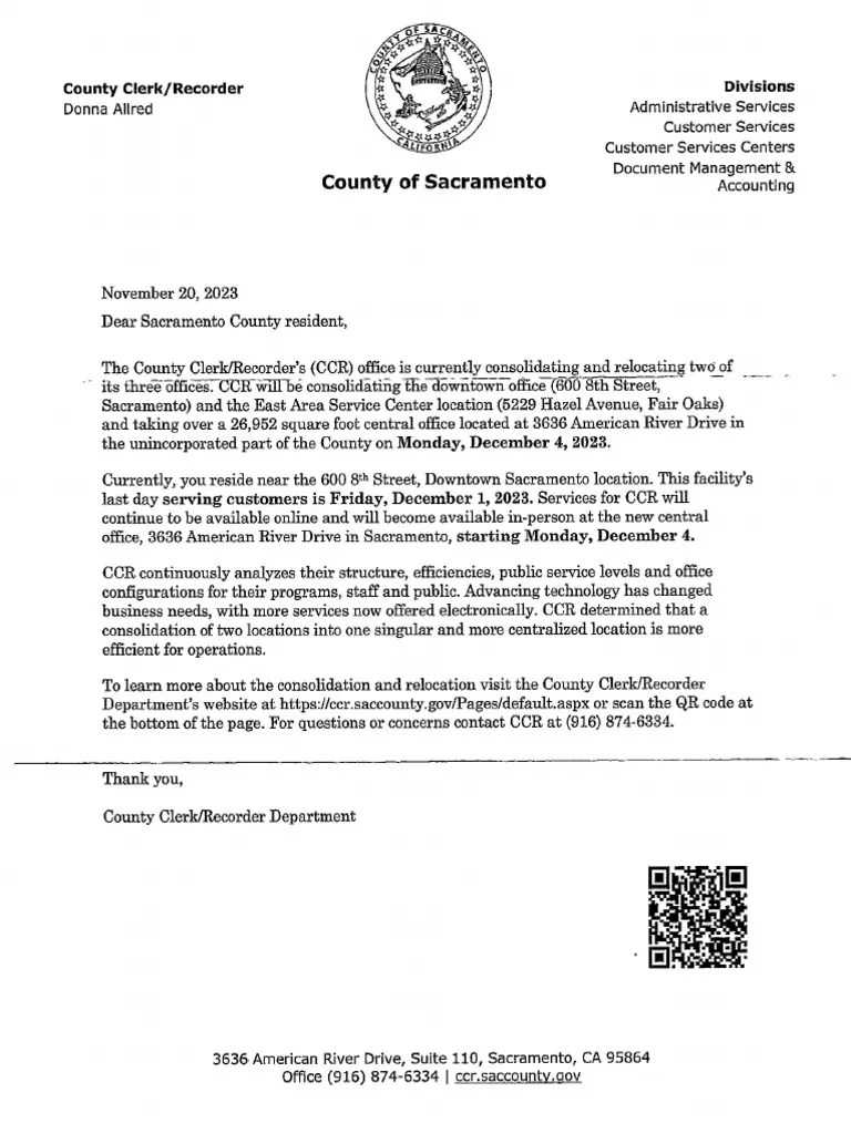 Subject County Clerk Recorder Communication PDF