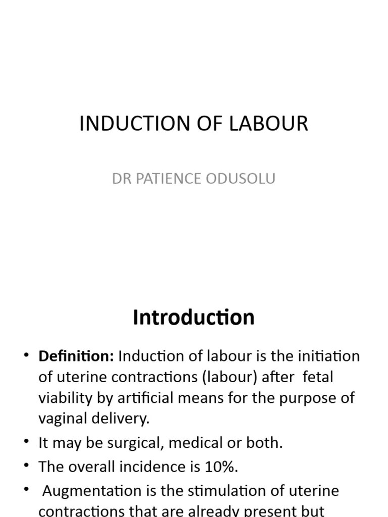 Induction of Labour PDF Childbirth Fetus