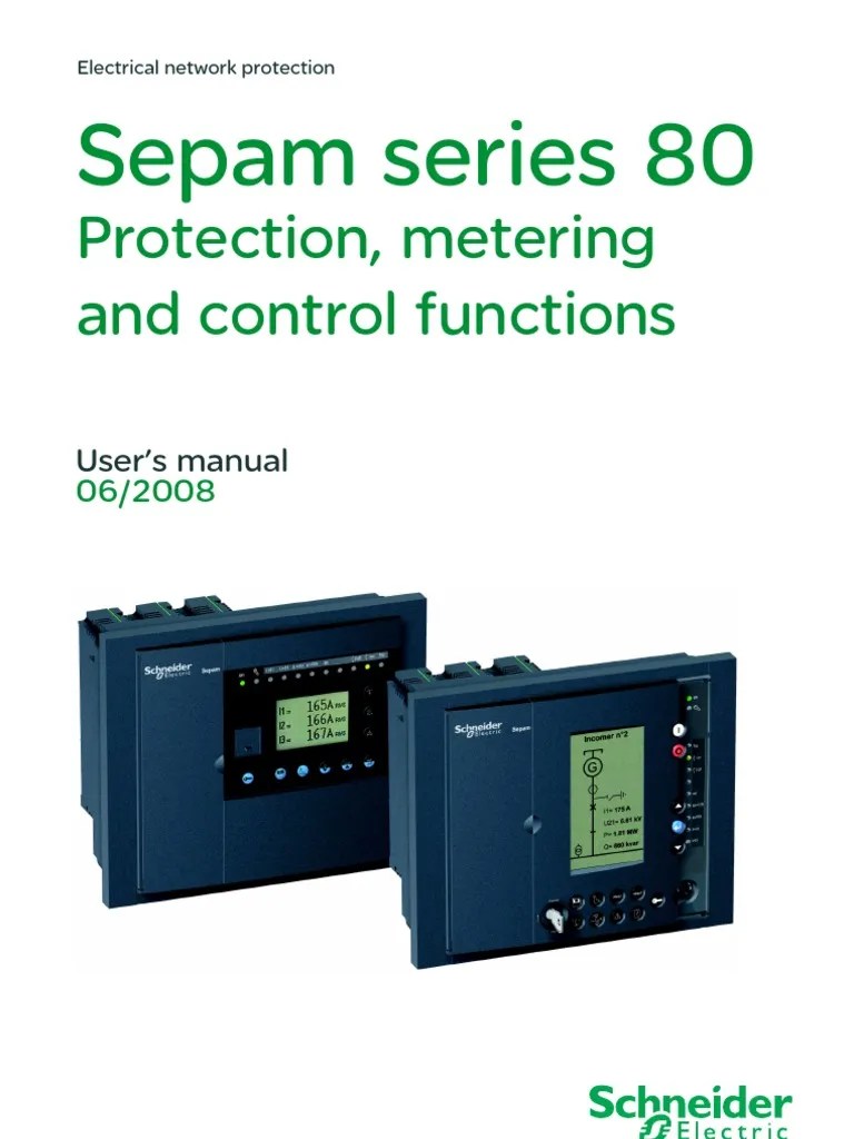 Sepam S80 Manual PDF Ac Power Relay
