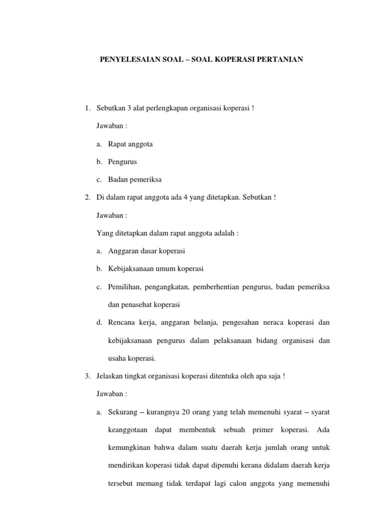 Ian Soal Koperasi | PDF