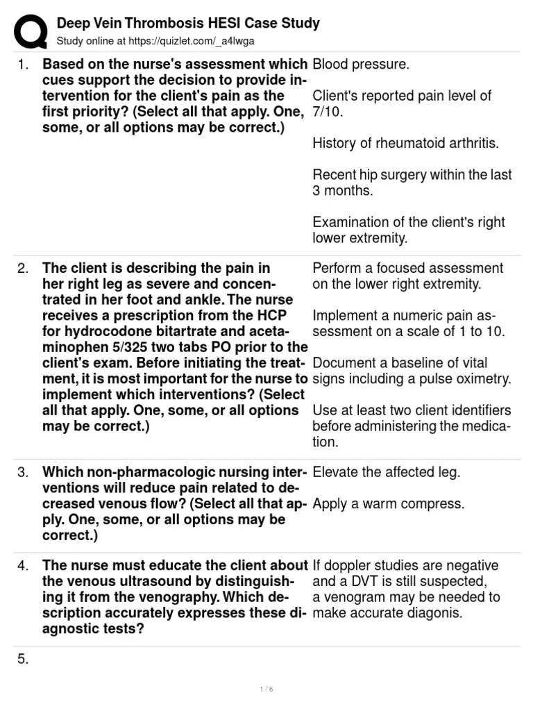 HESI Case Study Deep Vein Thrombosis PDF(03)