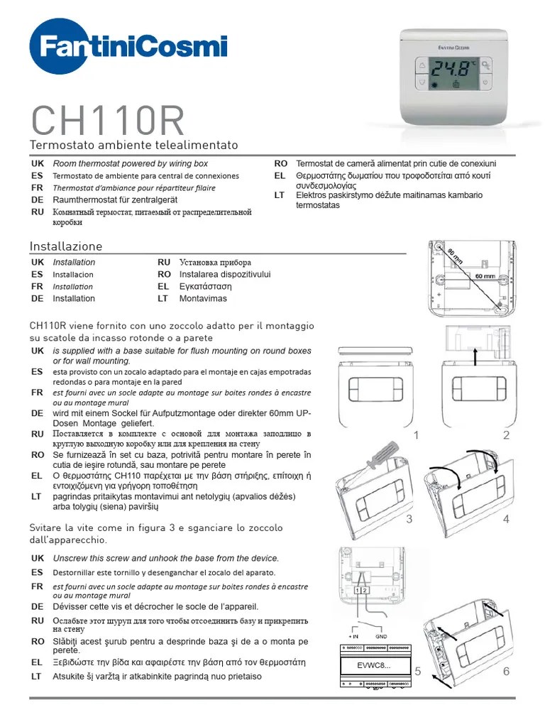 CH110R temp controller PDF