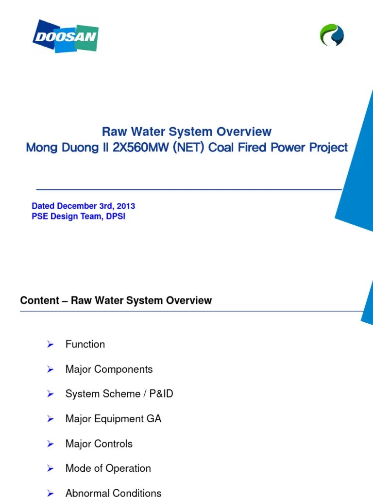 4. Raw Water System Overview.ppt PDF