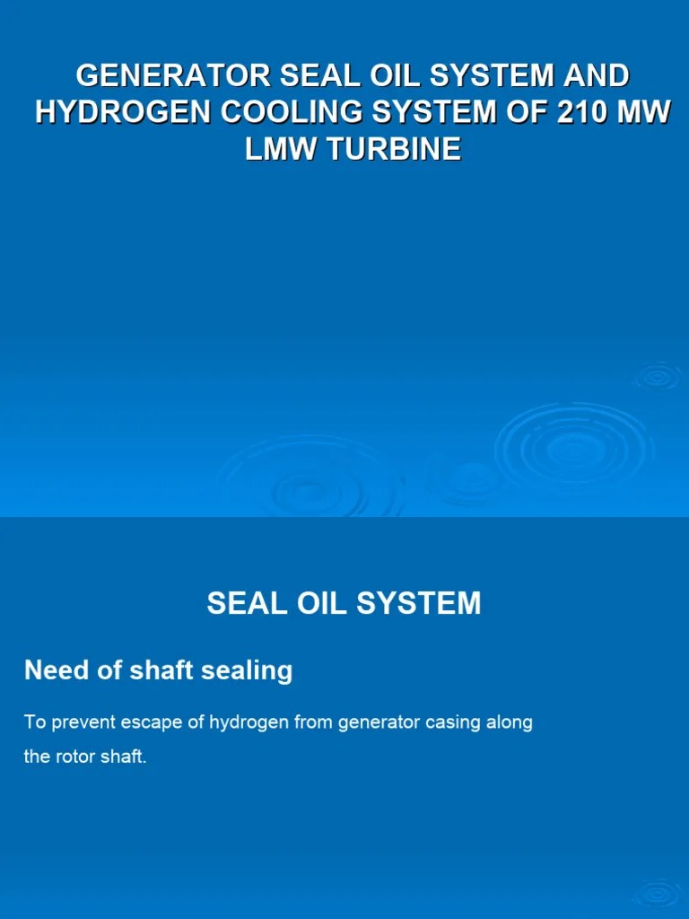SEAL OIL SYSTEM PDF Pump Carbon Dioxide