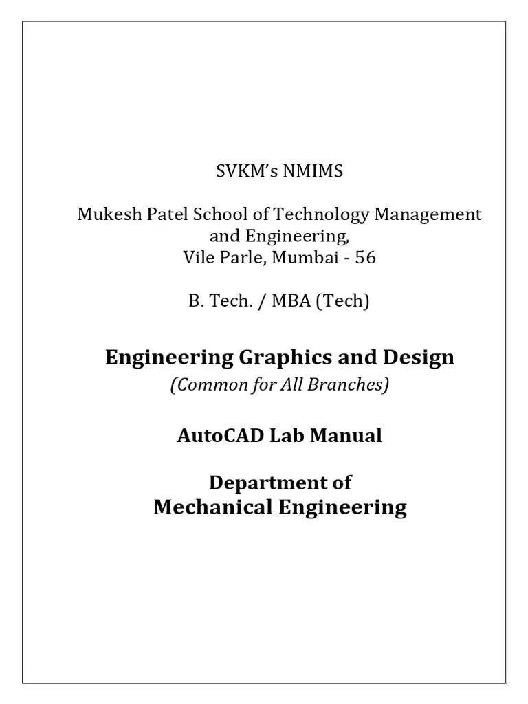 3 EGD AutoCAD Lab Manual Download Free PDF Graphics Engineering
