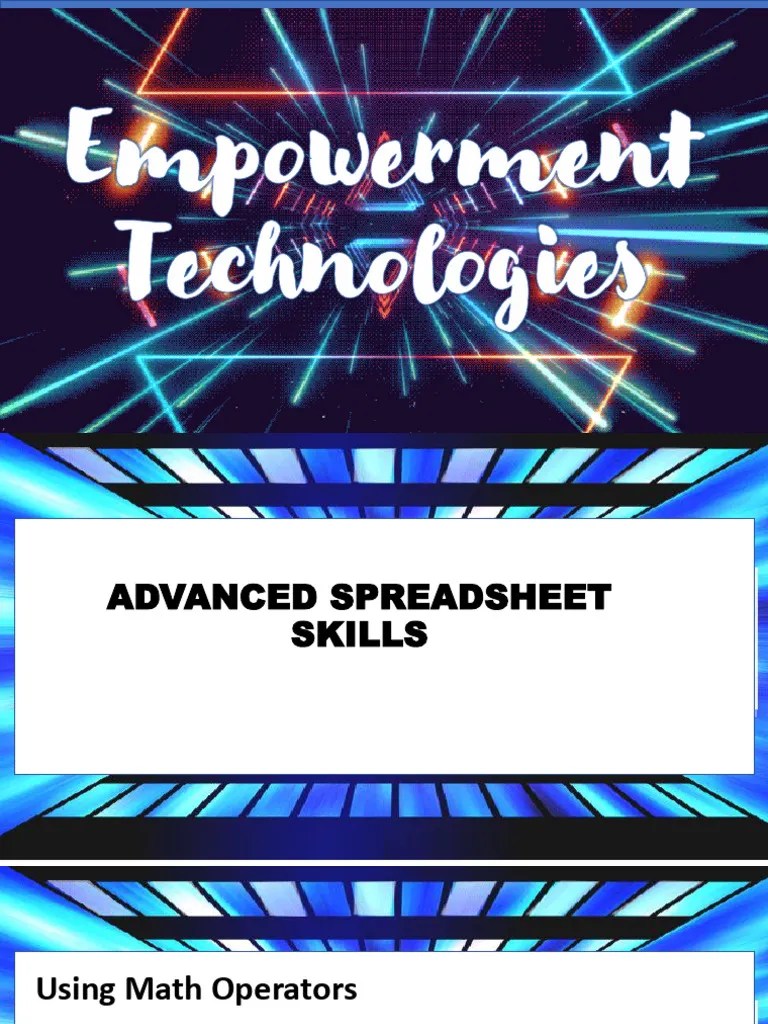 ADVANCEDSPREADSHEETSKILLSPART2 PDF Spreadsheet Computer