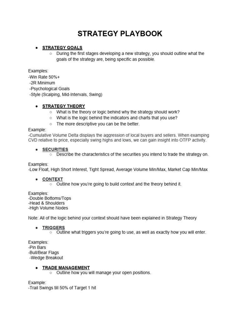 Insider Playbook Template PDF Business Economies