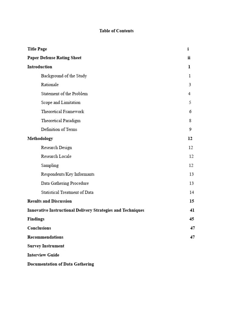tableofcontents PDF