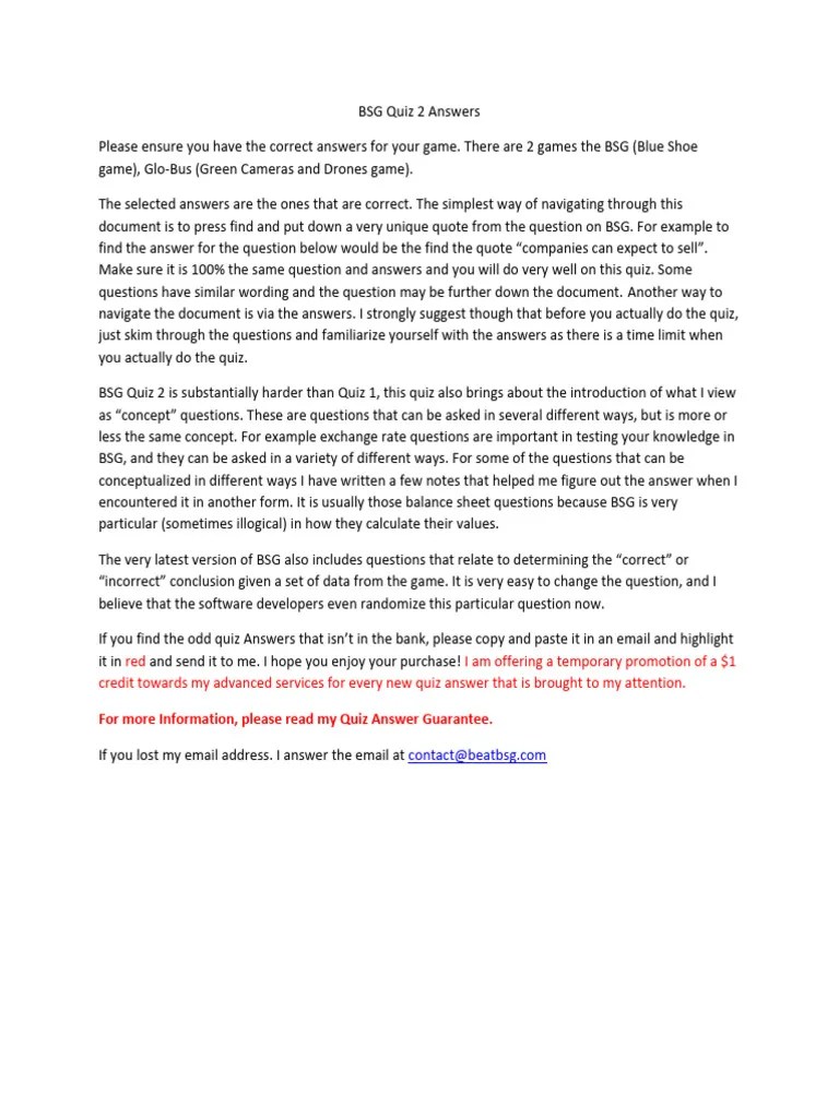 New BSG Quiz 2 | PDF | Equity (Finance) | Question