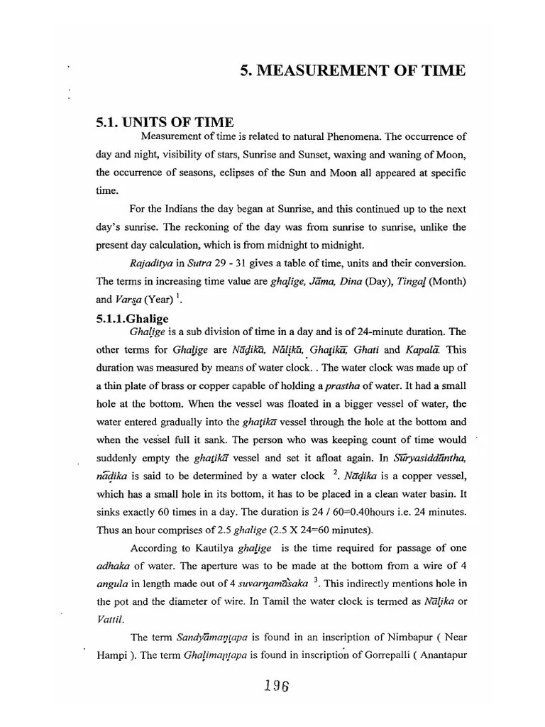 Measurement of Time PDF In Astrology Astronomy