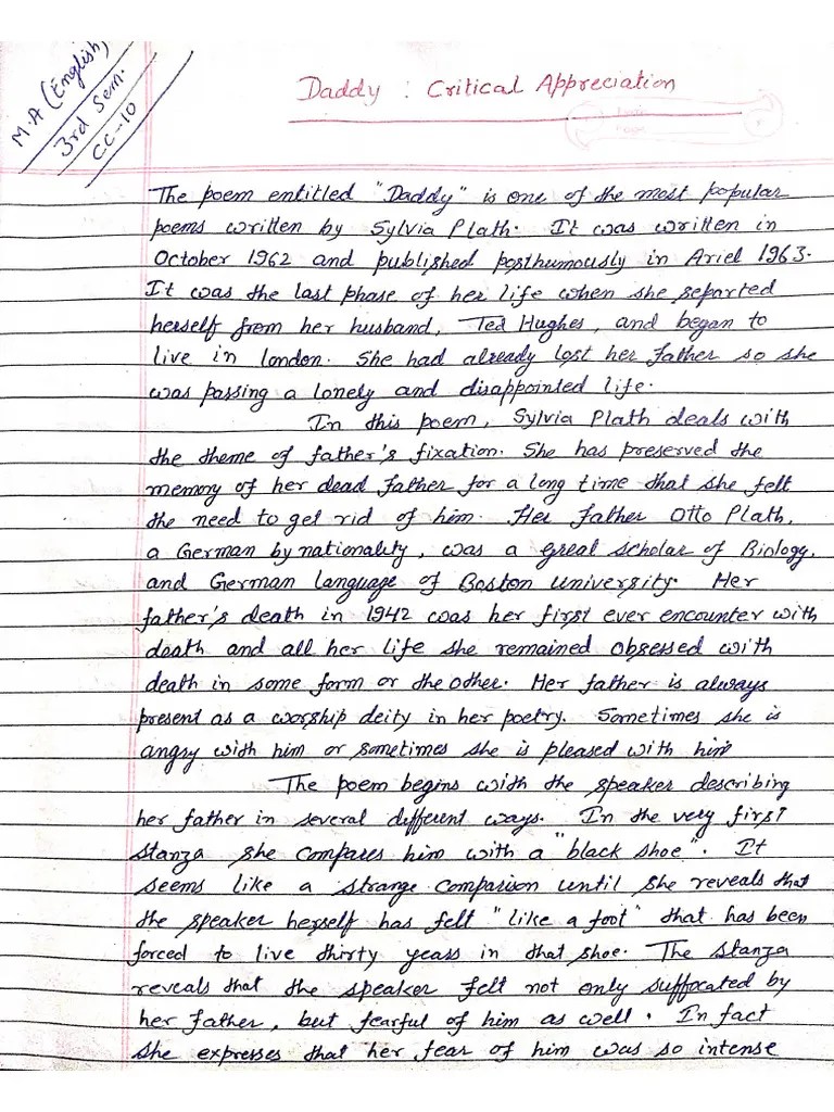 daddy by sylvia plath PDF