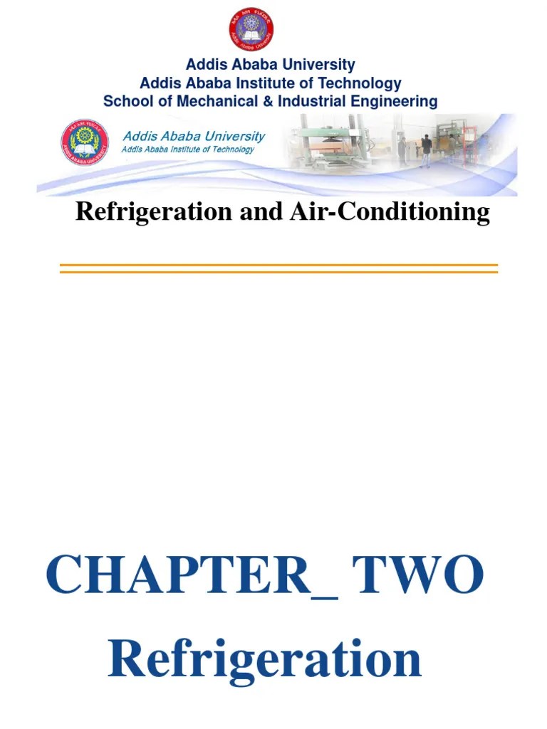 CHAPTER 2 Refrigeration 1 PDF Refrigeration Cryogenics