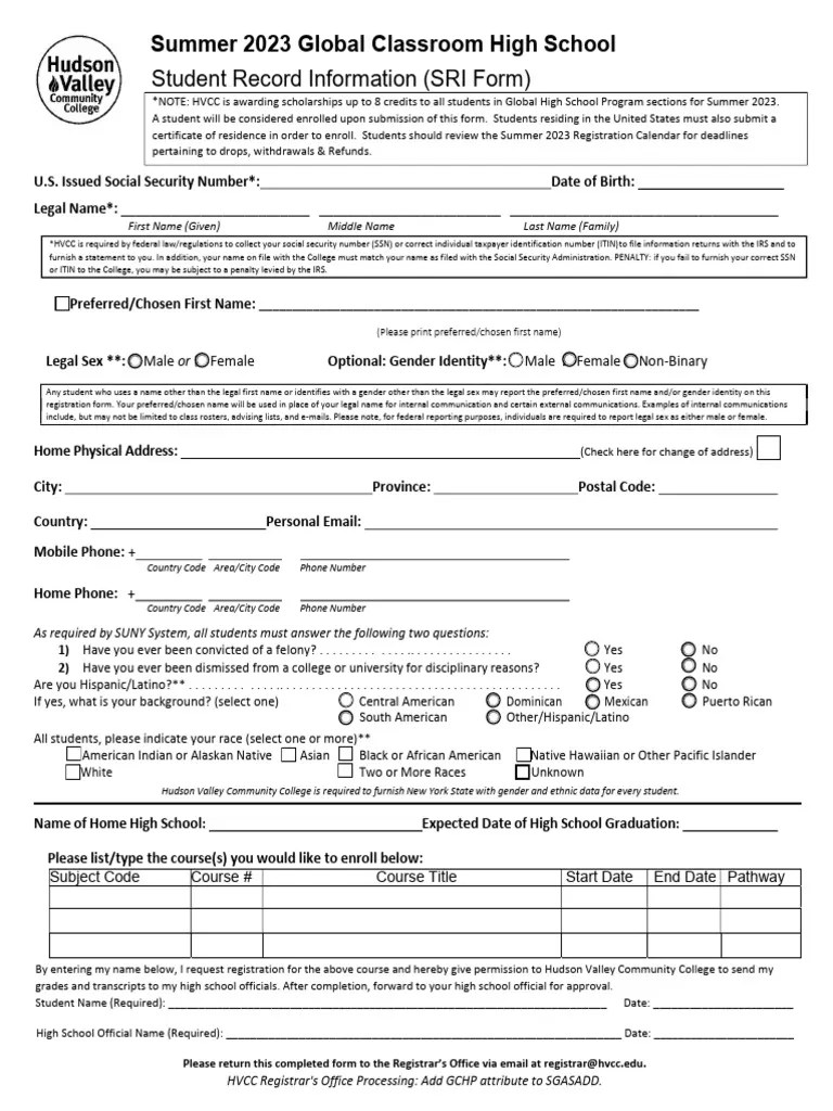 Student Registration Form PDF Race And Ethnicity In The United States Census Social Security Number