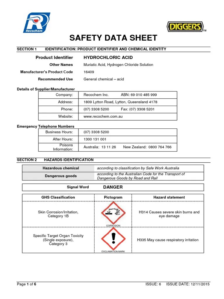 safetydatasheetrecochemaustralia PDF Physical Sciences Chemistry