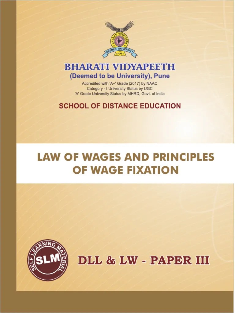 Law of Wages and Principles of Wage Fixation PDF