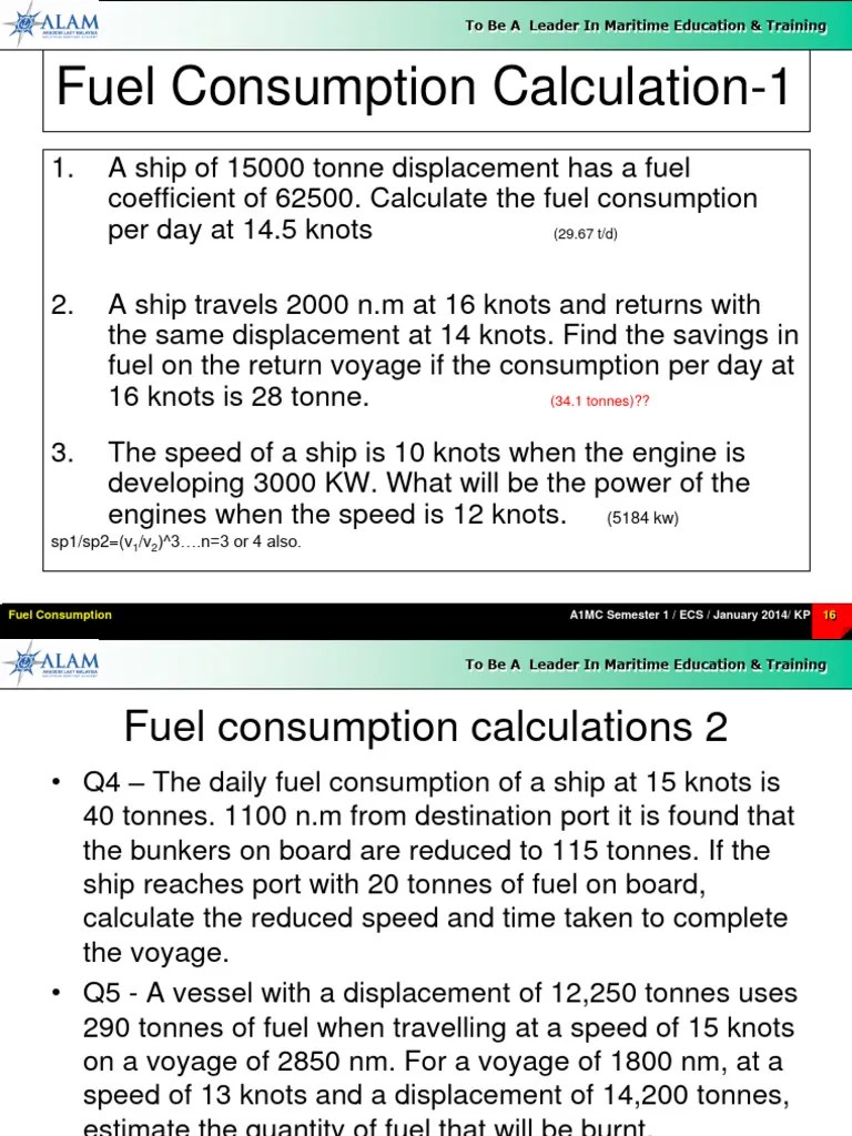Fuel Consumption Calculation PDF