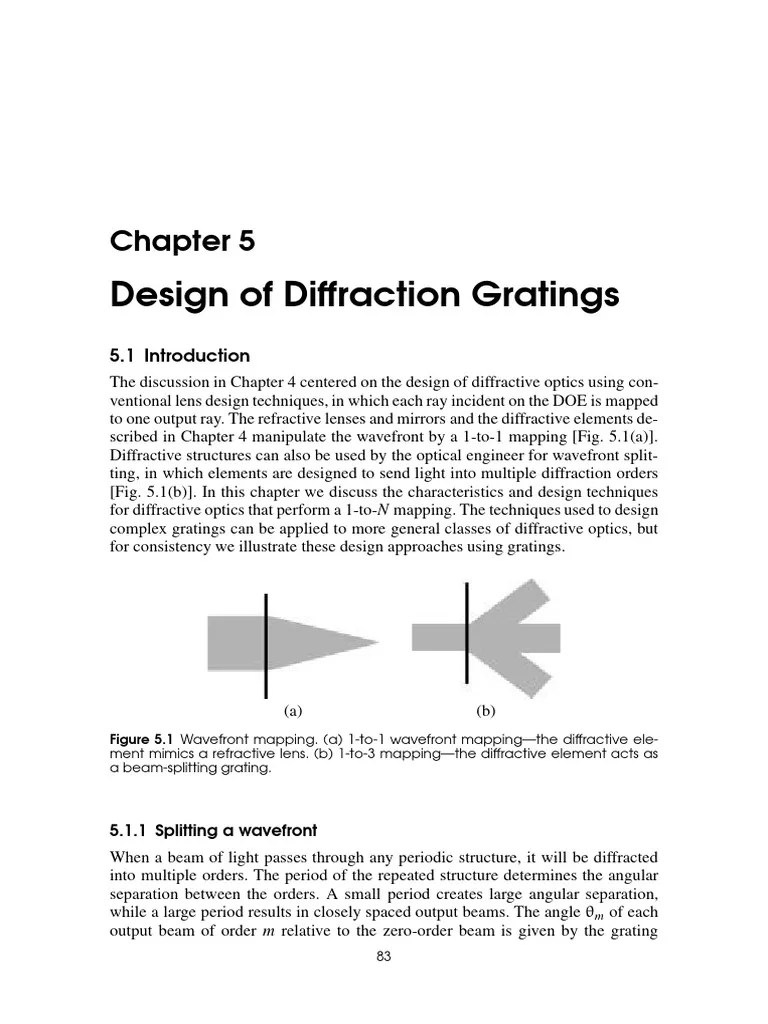 Diffraction Gratings PDF Photolithography Diffraction