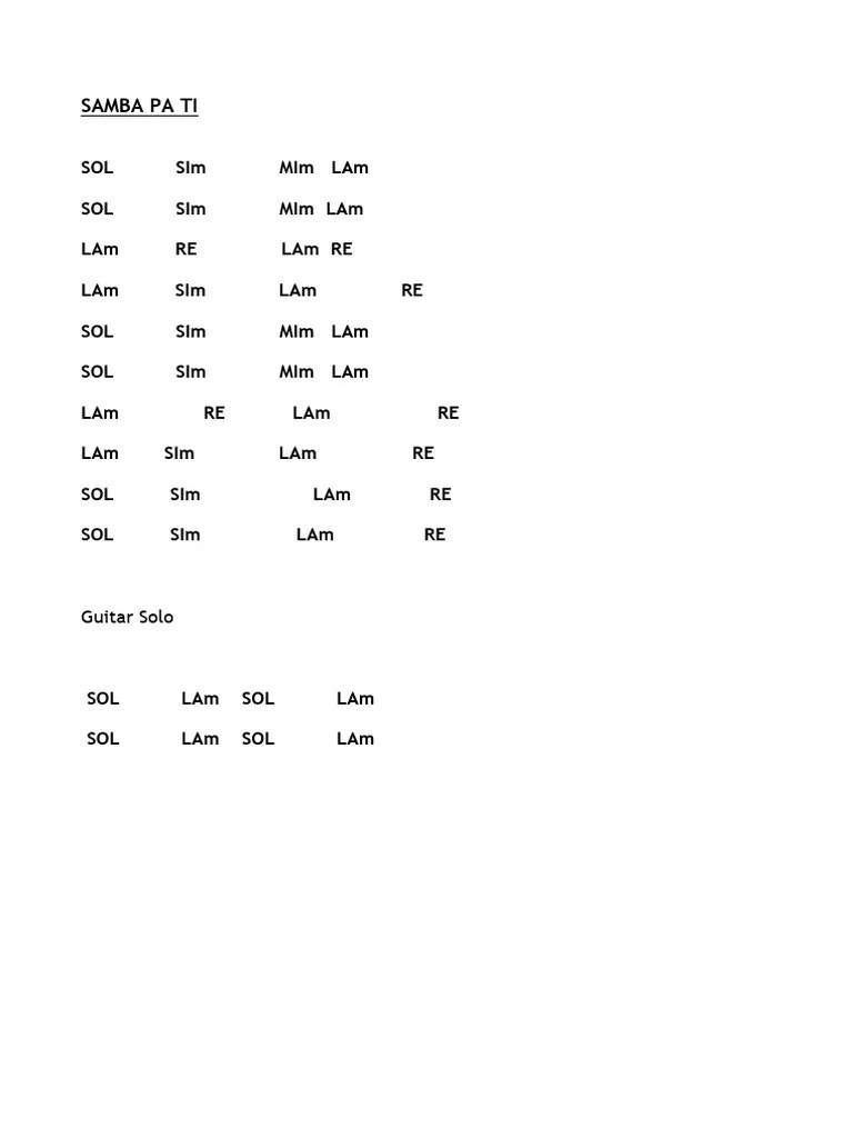 Samba Pa Ti PDF