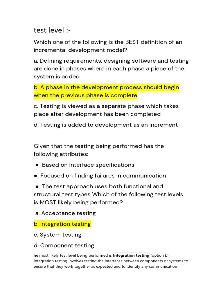 Which One of The Following Is The BEST Definition of An Incremental