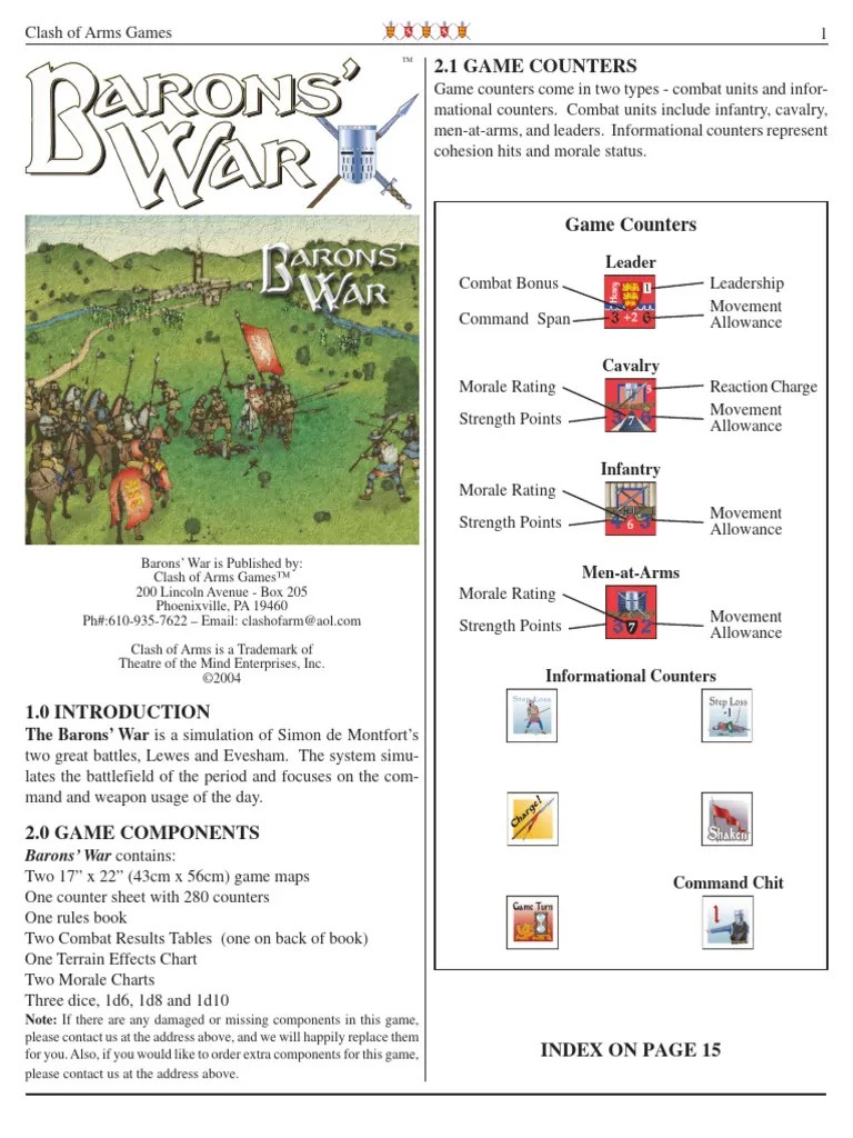 Barons War Rules PDF Flanking Maneuver Cavalry