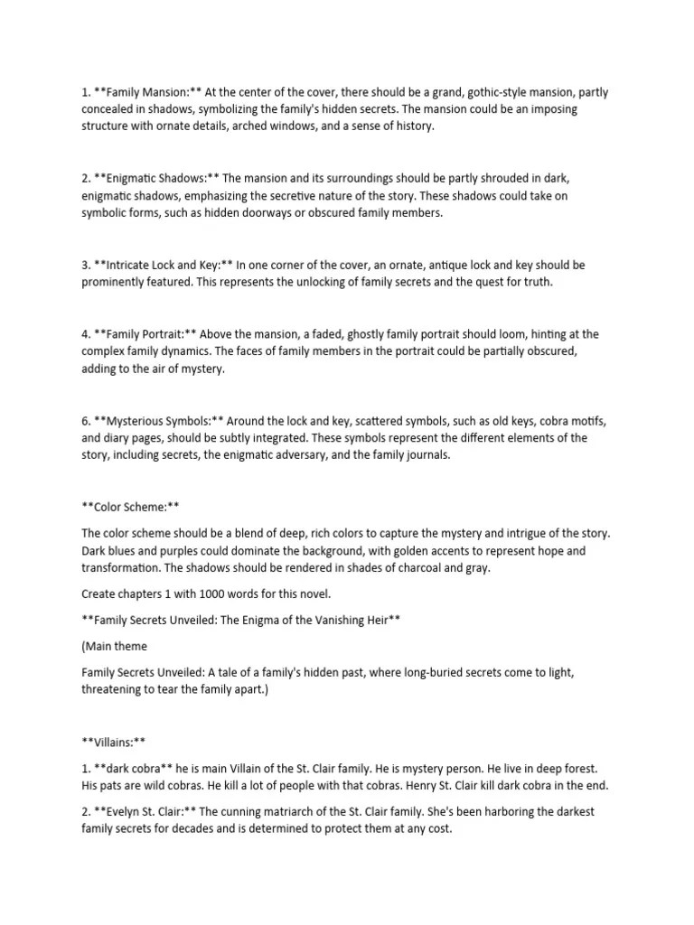 Family Secrets Unveiled PDF Theft