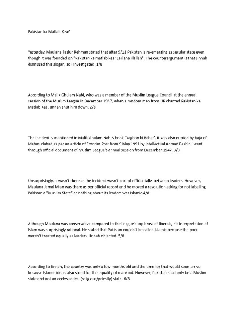 Pakistan Ka Matlab Kea. Fact or Fiction PDF
