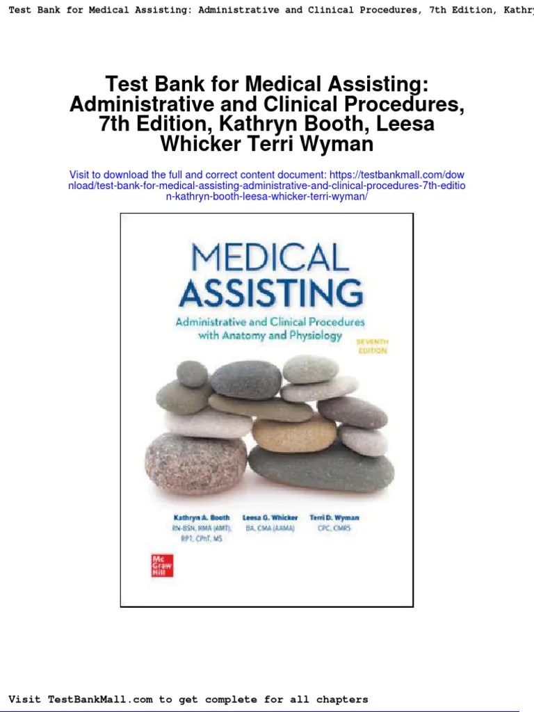Test Bank For Medical Assisting Administrative and Clinical Procedures