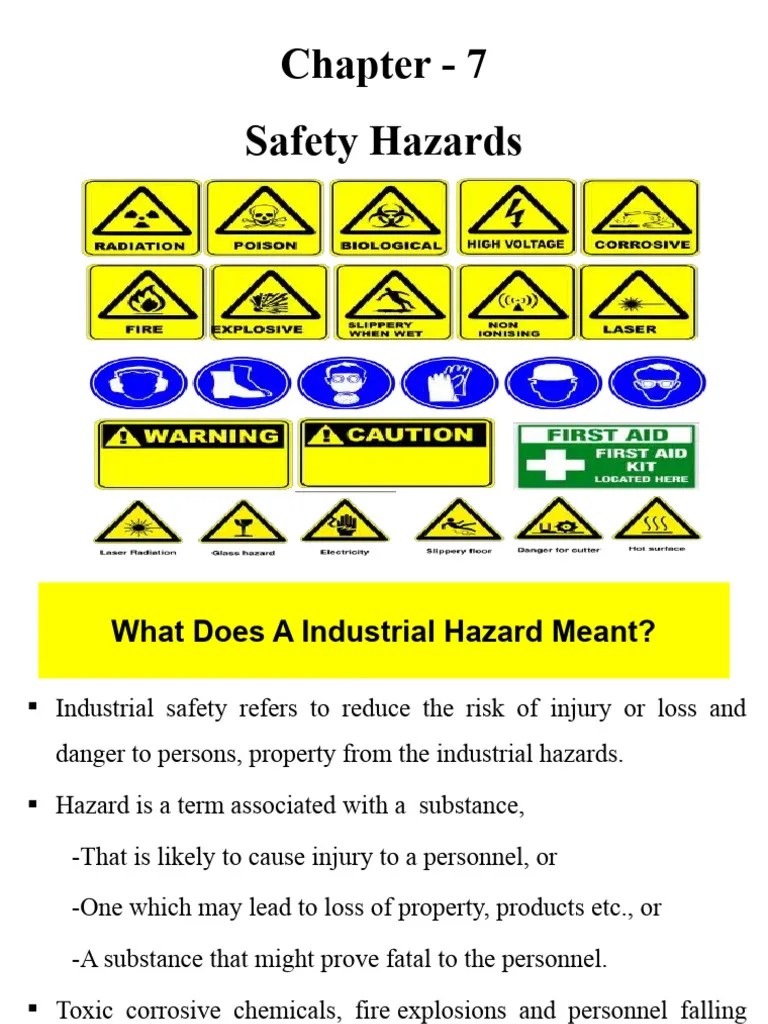 Chapter 7. Safety Hazard PDF Physical Sciences Hazards