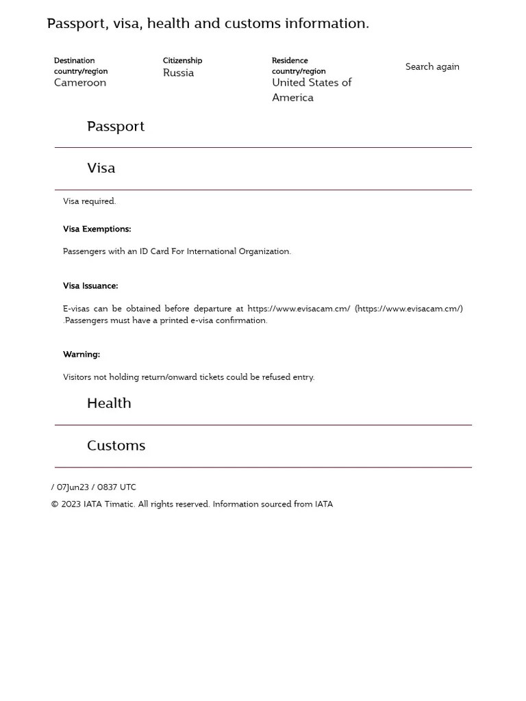 Travel Requirements Qatar Airways PDF