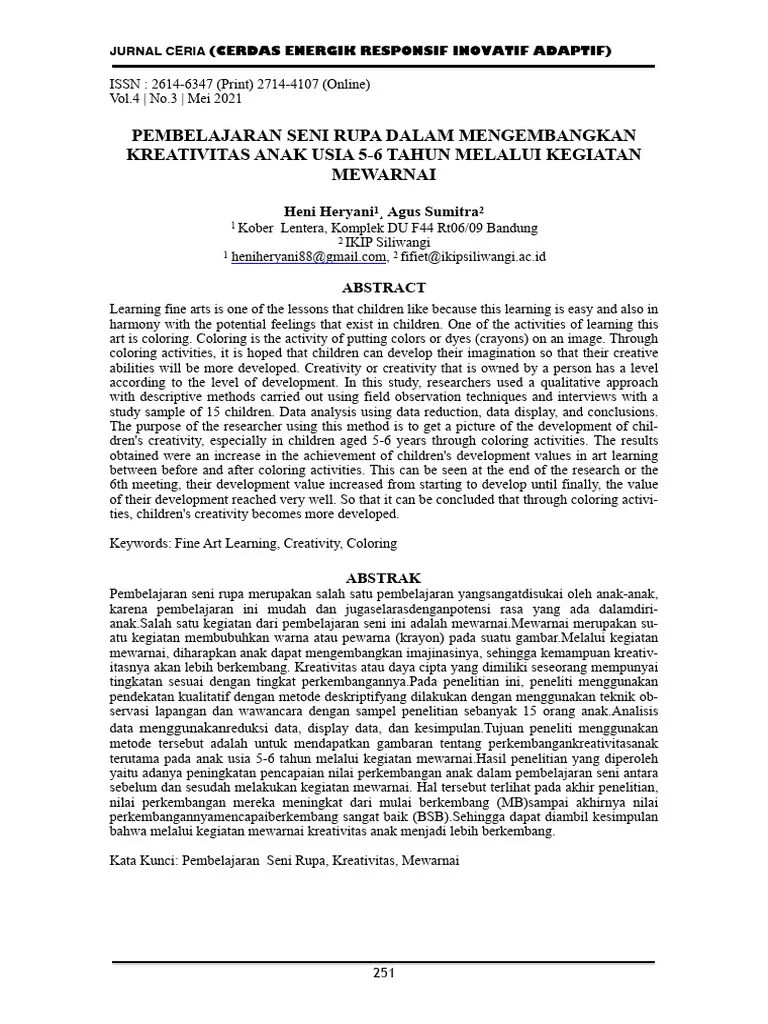 Pengertian Seni Rupa Dalam Mengembangkan Kreativitas Visual