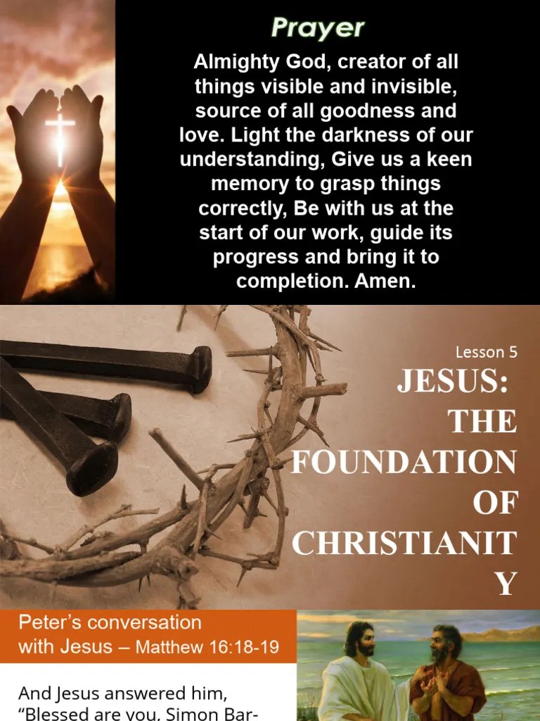 CLE GRADE 8 Lesson 5 Jesus The Foundation of Christianity PDF