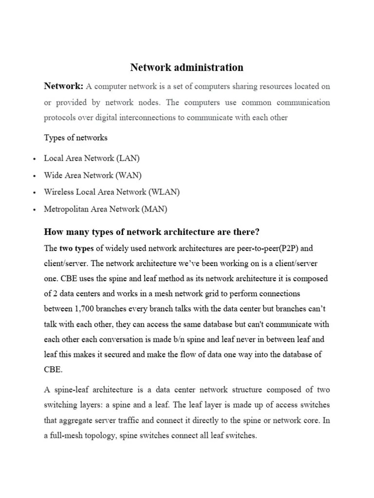 Network administration(1) PDF