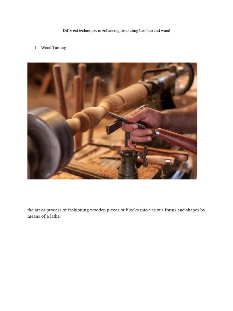 Different Techniques in Enhancing Decorating Bamboo and Wood PDF