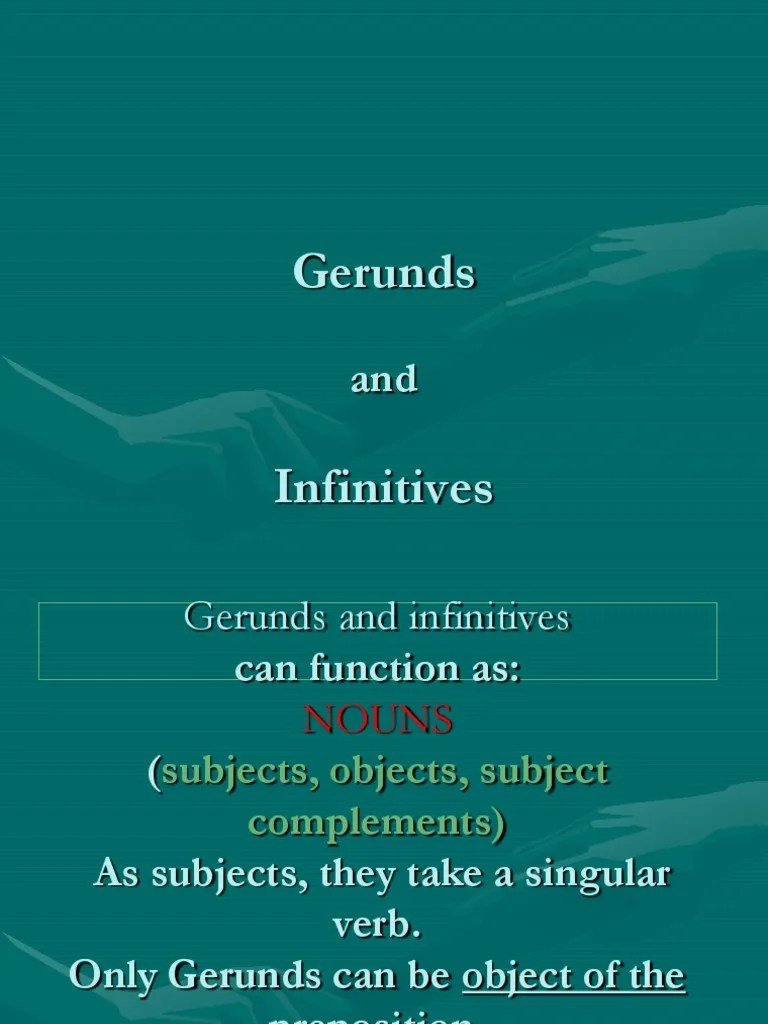 Gerunds and Infinitives | PDF | Verb | Adjective
