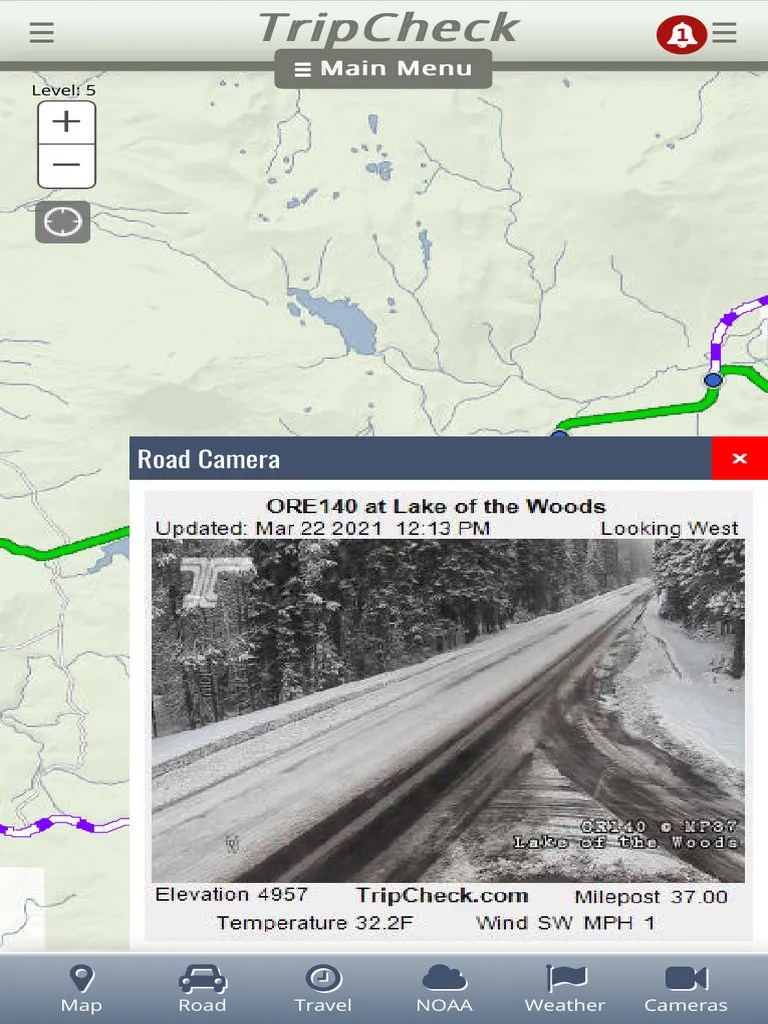Road & Weather Conditions Map TripCheck Oregon Traveler Information PDF