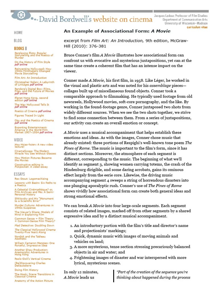 An Example of Associational Form A Movie PDF