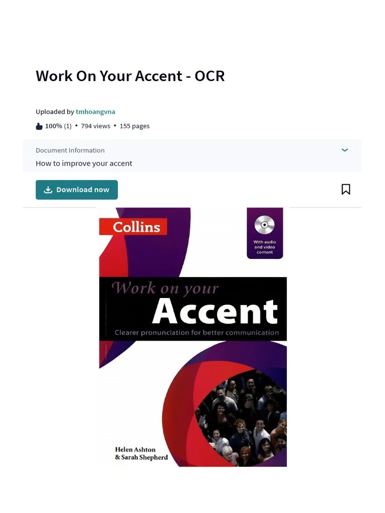 Work On Your Accent OCR PDF Larynx Vowel PDF
