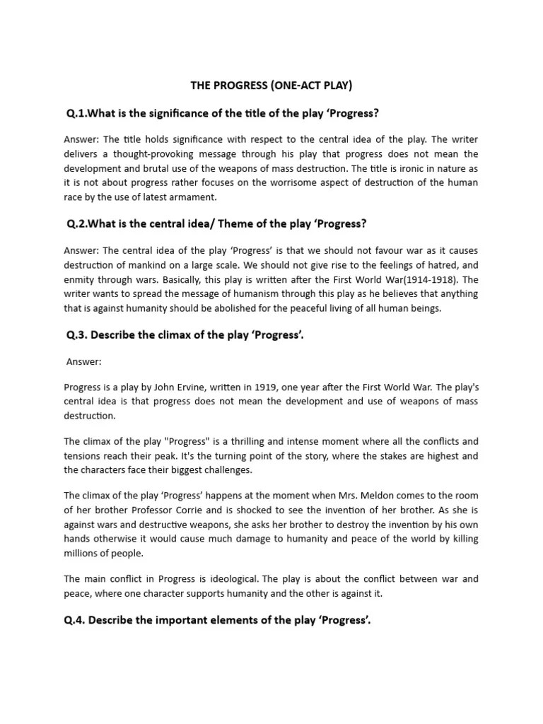 Progress by St. John Ervine PDF