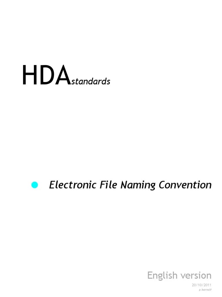 HDA Electronic File Naming Convention PDF Portable Document