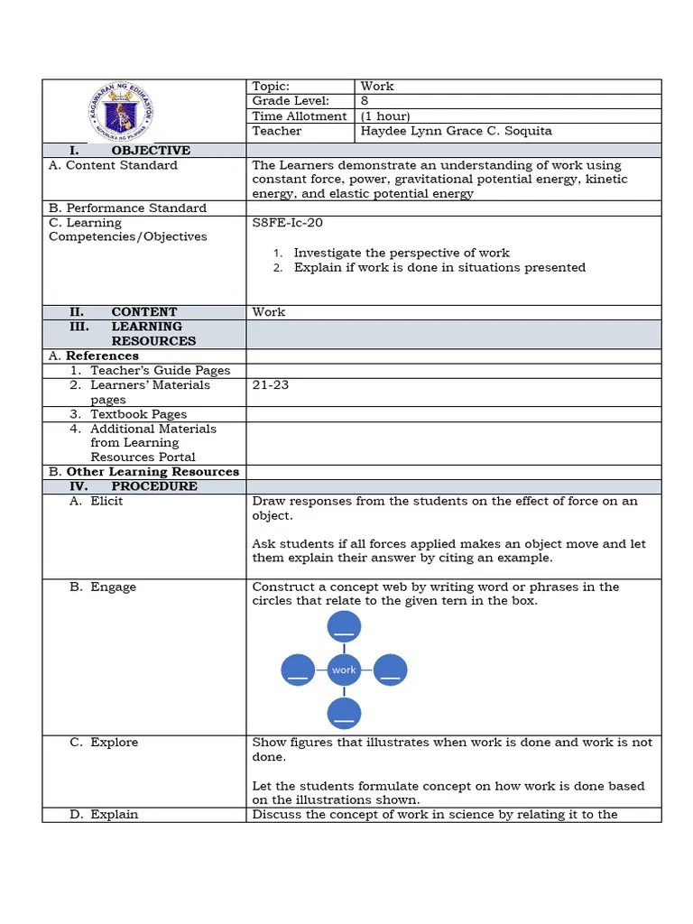Work Cot PDF Learning Force