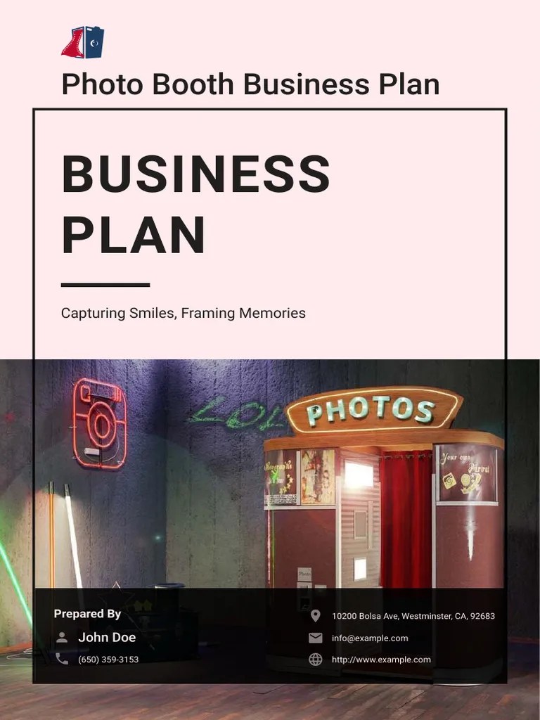 photo booth business plan PDF Marketing Marketing Strategy