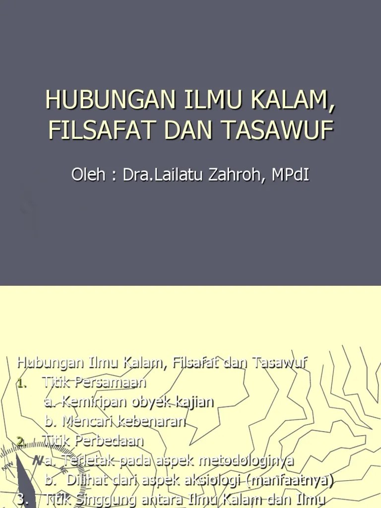 Hubungan Ilmu Kalam, Filsafat Dan Tasawuf PDF