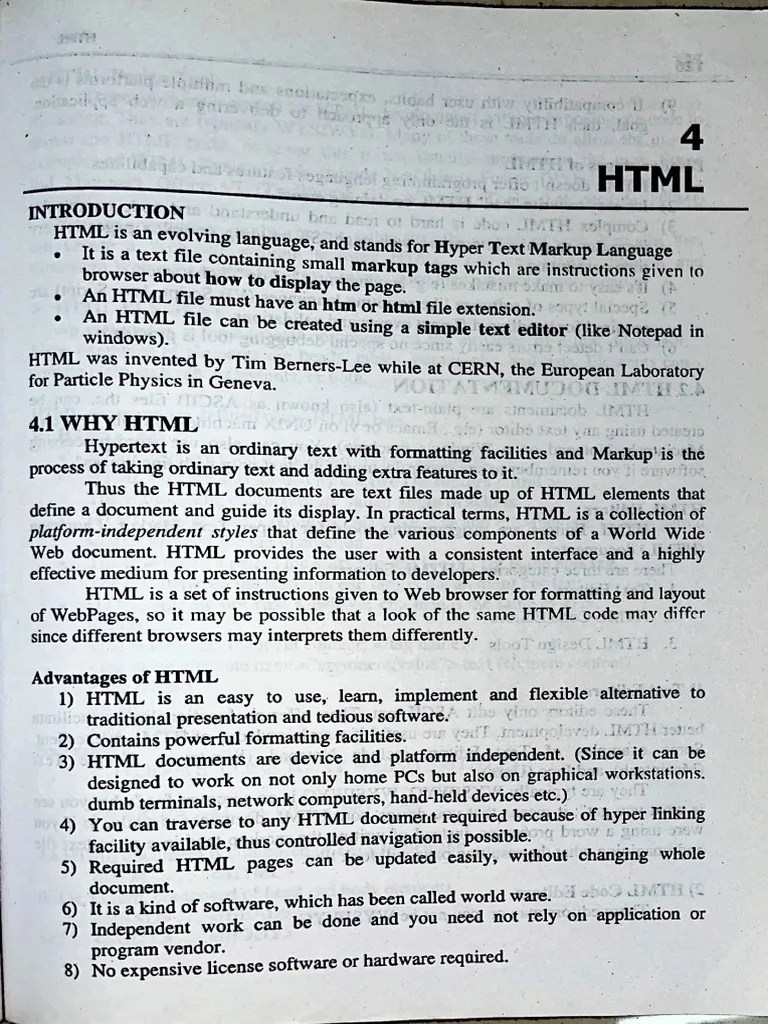 HTML Notes PDF