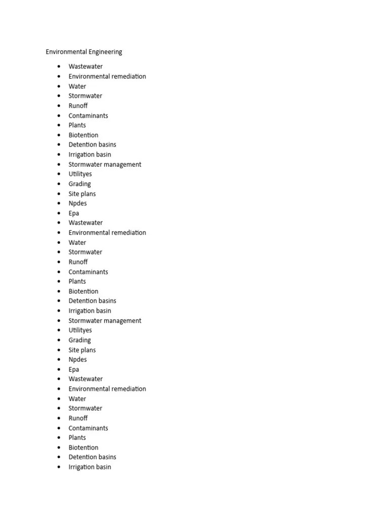 Environmental Engineering PDF Clean Water Act Stormwater