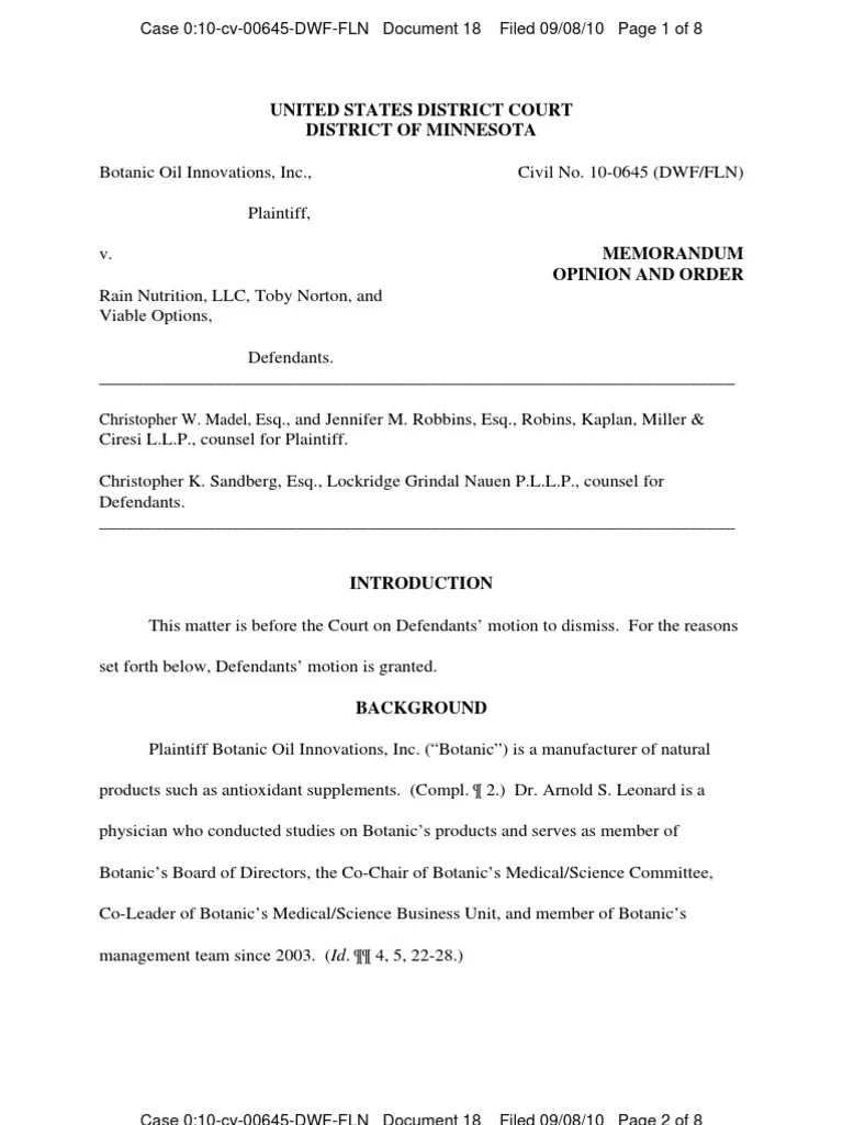 Order Granting Dismissal Federal Rules Of Civil Procedure Prejudice (Legal Term)