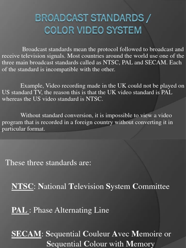 BROADCAST STANDARDS PDF