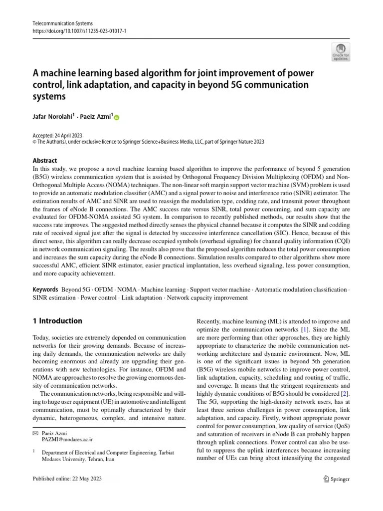 A Machine Learning Based Algorithm For Joint Improvement of Power