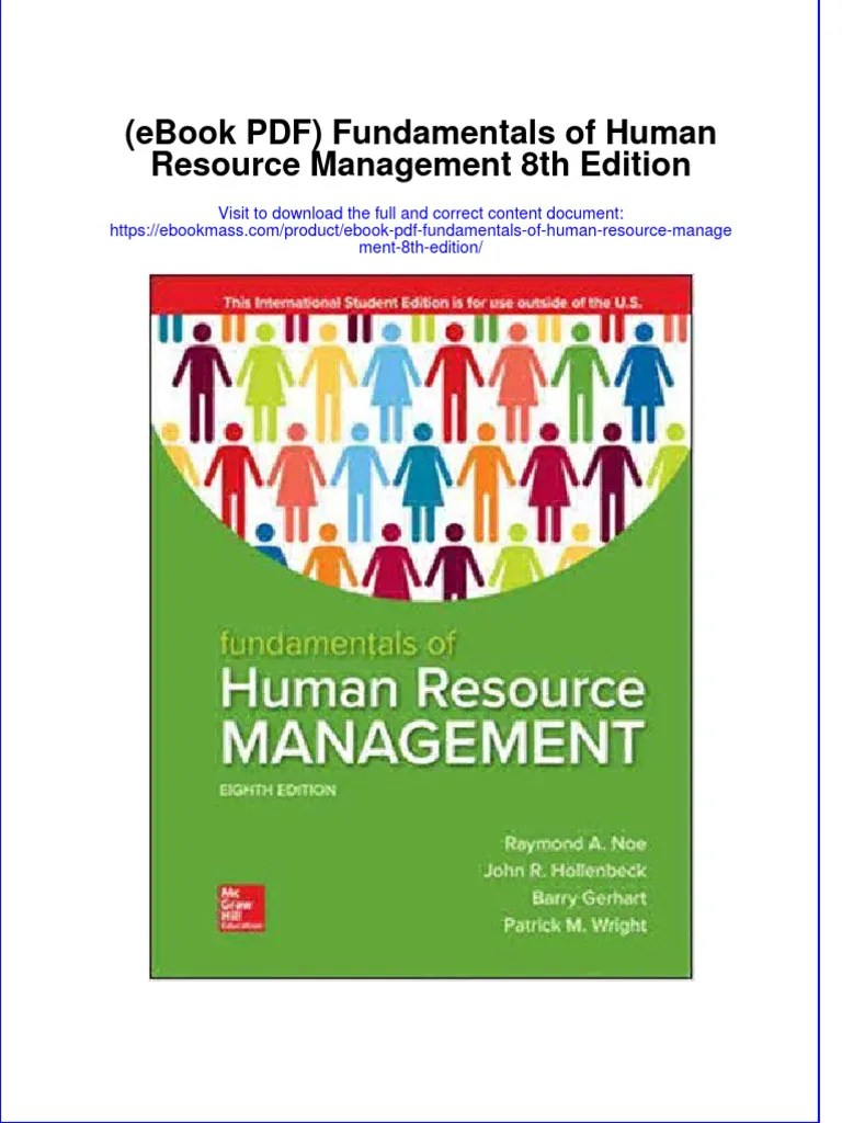 Ebook PDF Fundamentals of Human Resource Management 8th Edition PDF